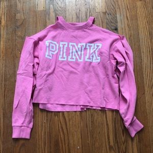 VS Pink Cold Shoulder Crop Top